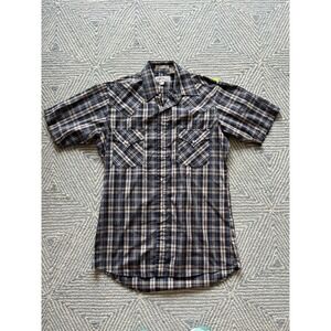 Sheplers Short Sleeve Snap Button Western Shirt - Multicolor - Poly/Cotton Small